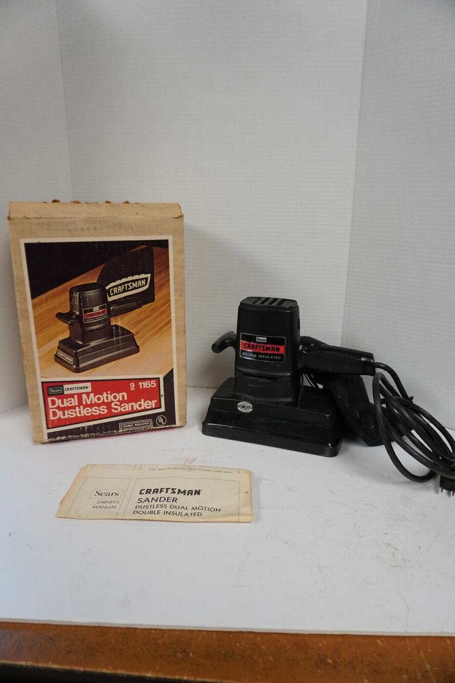 Vintage Sears Craftsman Dual Motion Dustless Sander 91165 Tested & Works